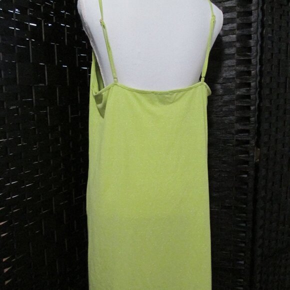 I.N.C. International Concepts 2-Pc Sparkle Robe & Chemise Set Lime Sparkle NWT - Picture 8 of 10